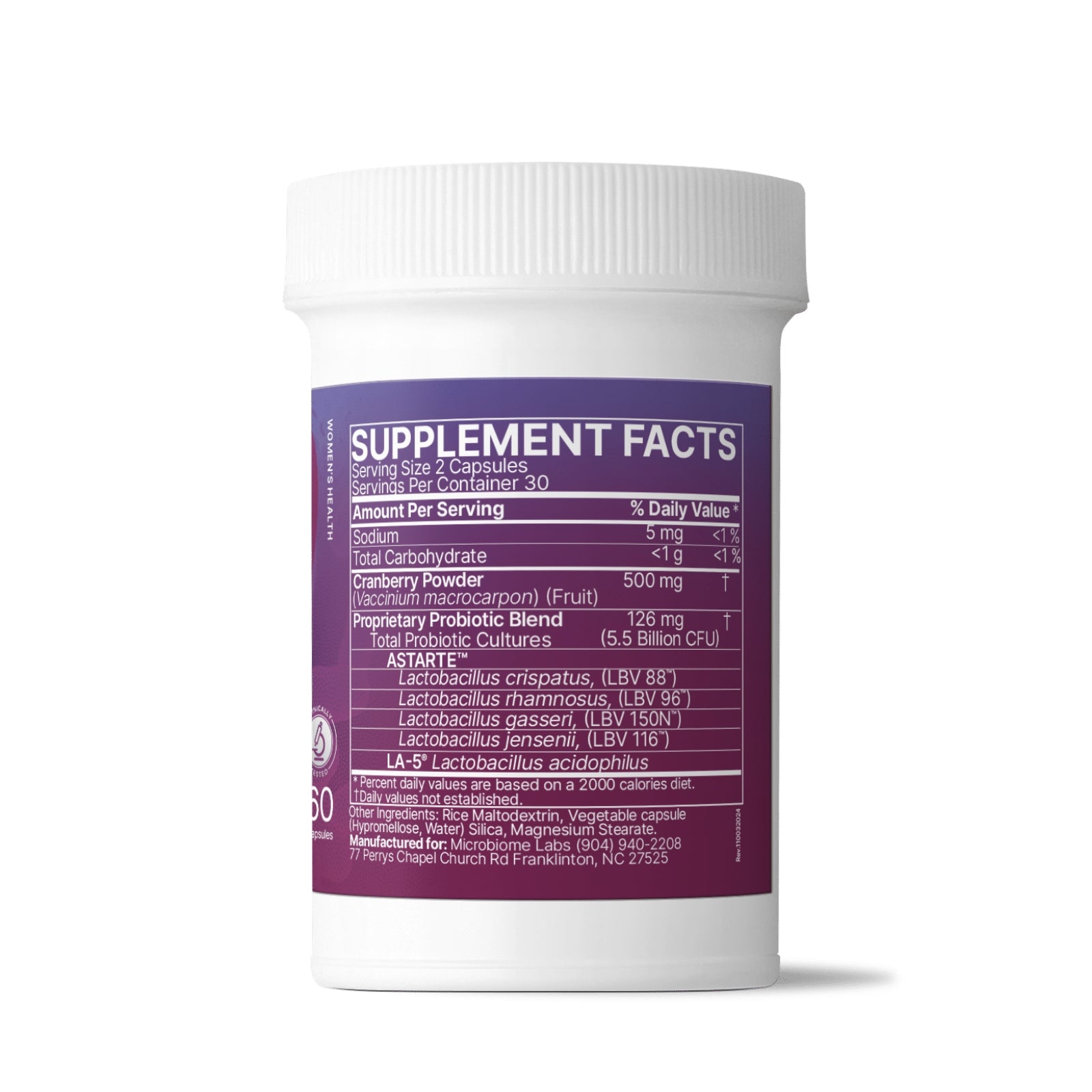 Microbiome Labs, Vaginal Balance, 60 Capsules UPC 793888531369 | Hilife Vitamins