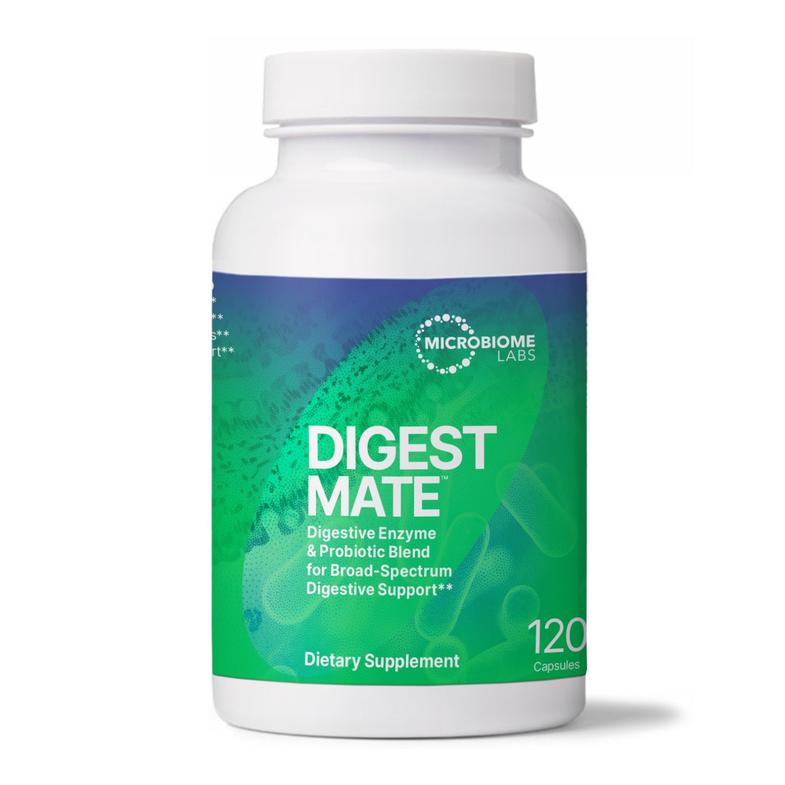 Microbiome Labs, DigestMate, 120 Capsules UPC 793888531666 | HiLife Vitamins