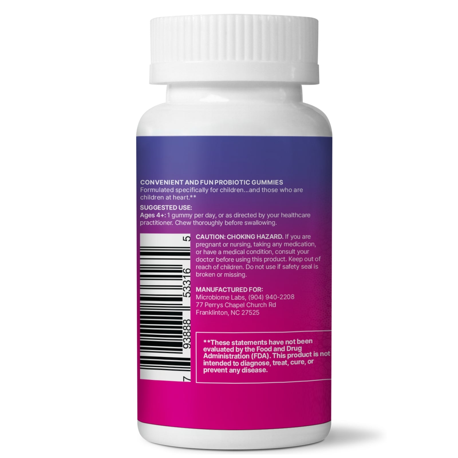 Microbiome Labs, MegaSporeBiotic For Kids, Berry Blast and Natural Flavors, 30 Gummies UPC 793888533165 | HiLife Vitamins
