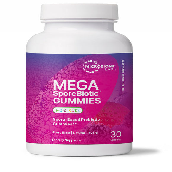Microbiome Labs, MegaSporeBiotic For Kids, Berry Blast and Natural Flavors, 30 Gummies - 793888529861 | Hilife Vitamins