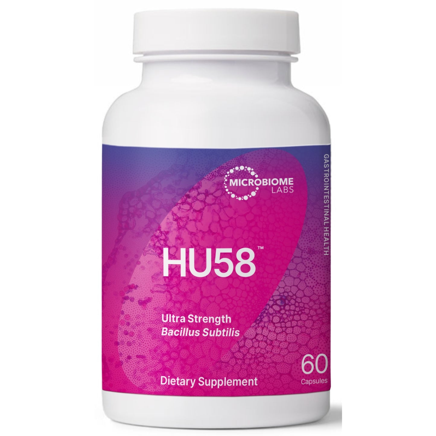 Microbiome Labs, HU58, Ultra Strength Bacillus Subtilis, 60 Capsules UPC 674306523282 | HiLife Vitamins