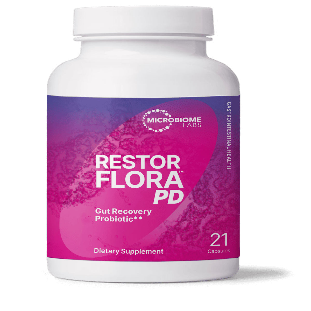 Microbiome Labs, RestorFlora PD, 21 Capsules UPC 793888526266 | HiLife Vitamins