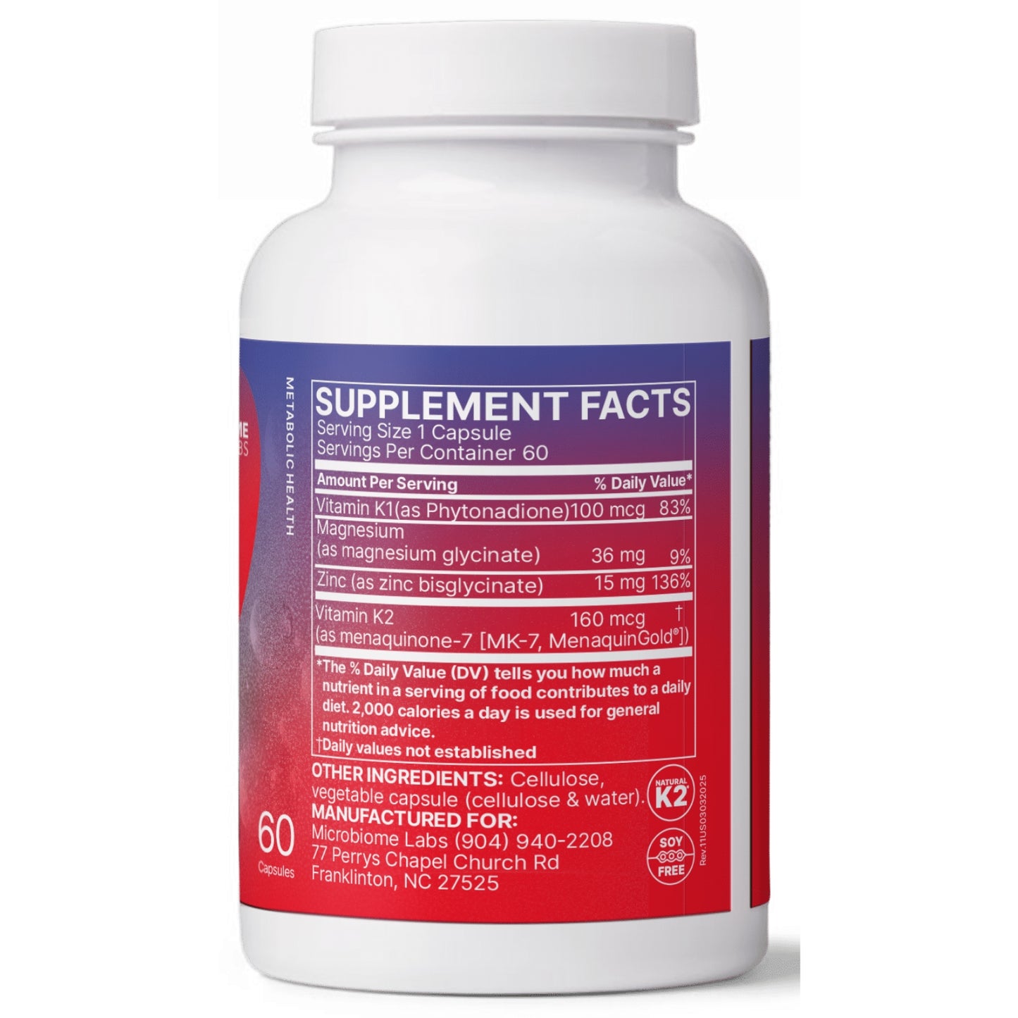 Microbiome Labs, MegaQuinone K2-7, 60 Capsules UPC 793888532564 | HiLife Vitamins