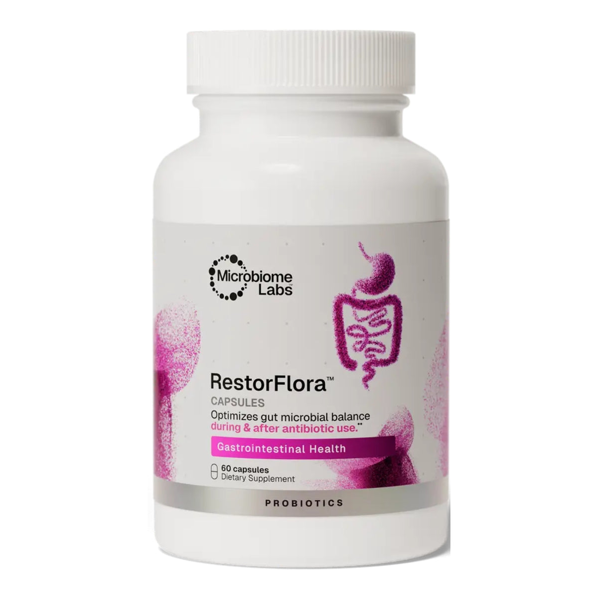 Microbiome Labs, RestorFlora™, 60 Capsules UPC 793888532762 | Hilife Vitamins