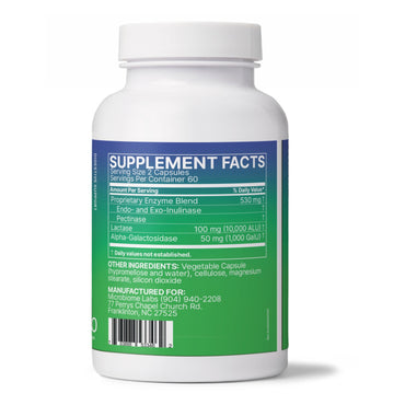 Microbiome Labs, FodMate, 120 Capsules UPC 787790295051 | HiLife Vitamins
