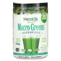 Miracle, Macro Greens (30 Servings), 10 Oz UPC 054139909000 | Hilife Vitamins