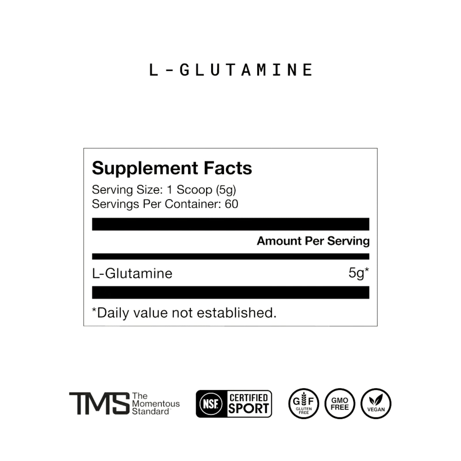 Momentous, L-Glutamine, 10.6oz (300g) UPC 850030796011 | Hilife Vitamins