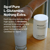 Momentous, L-Glutamine, 10.6oz (300g) UPC 850030796011 | Hilife Vitamins