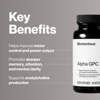 Momentous, Alpha GPC, 60 Capsules UPC 850030796028 | Hilife Vitamins