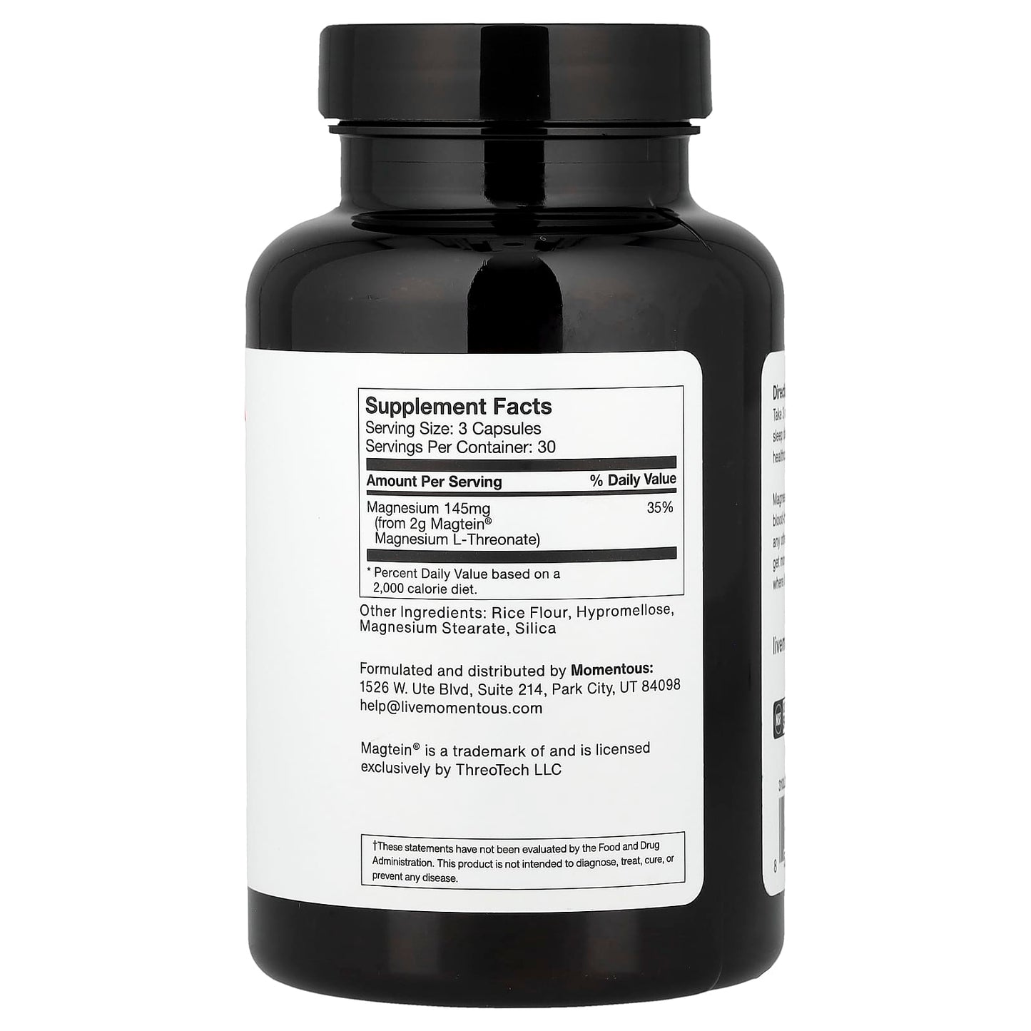 Momentous, Magtein®, 90 Capsules UPC 850030796042 | Hilife Vitamins