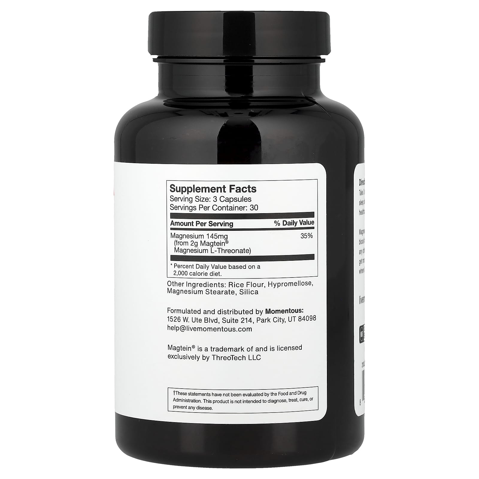 Momentous, Magtein®, 90 Capsules UPC 850030796042 | Hilife Vitamins