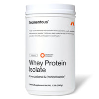 Momentous, Whey Protein Isolate, Unflavored, 1.3lb (590g) UPC 850030796134 | Hilife Vitamins