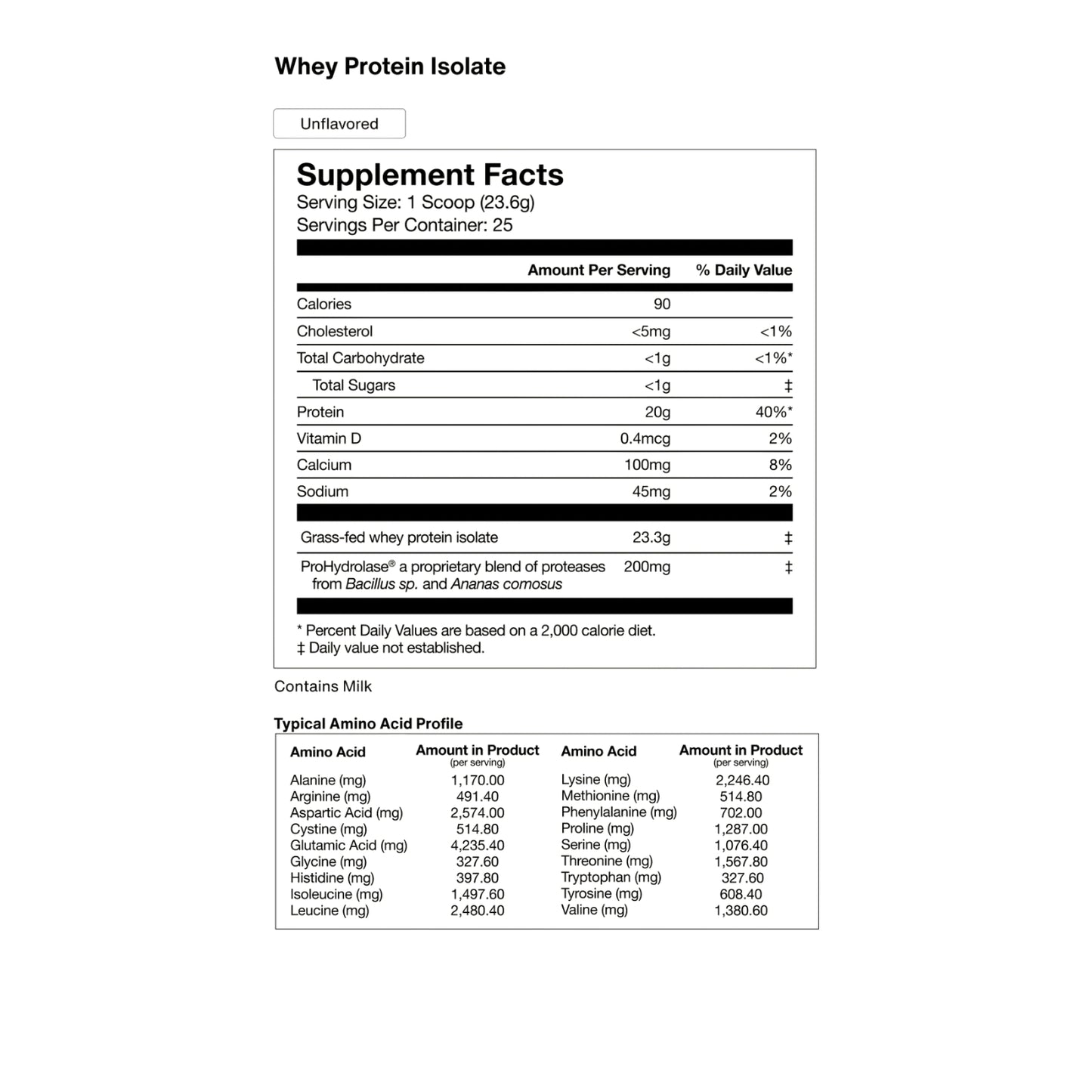 Momentous, Whey Protein Isolate, Unflavored, 1.3lb (590g) UPC 850030796134 | Hilife Vitamins