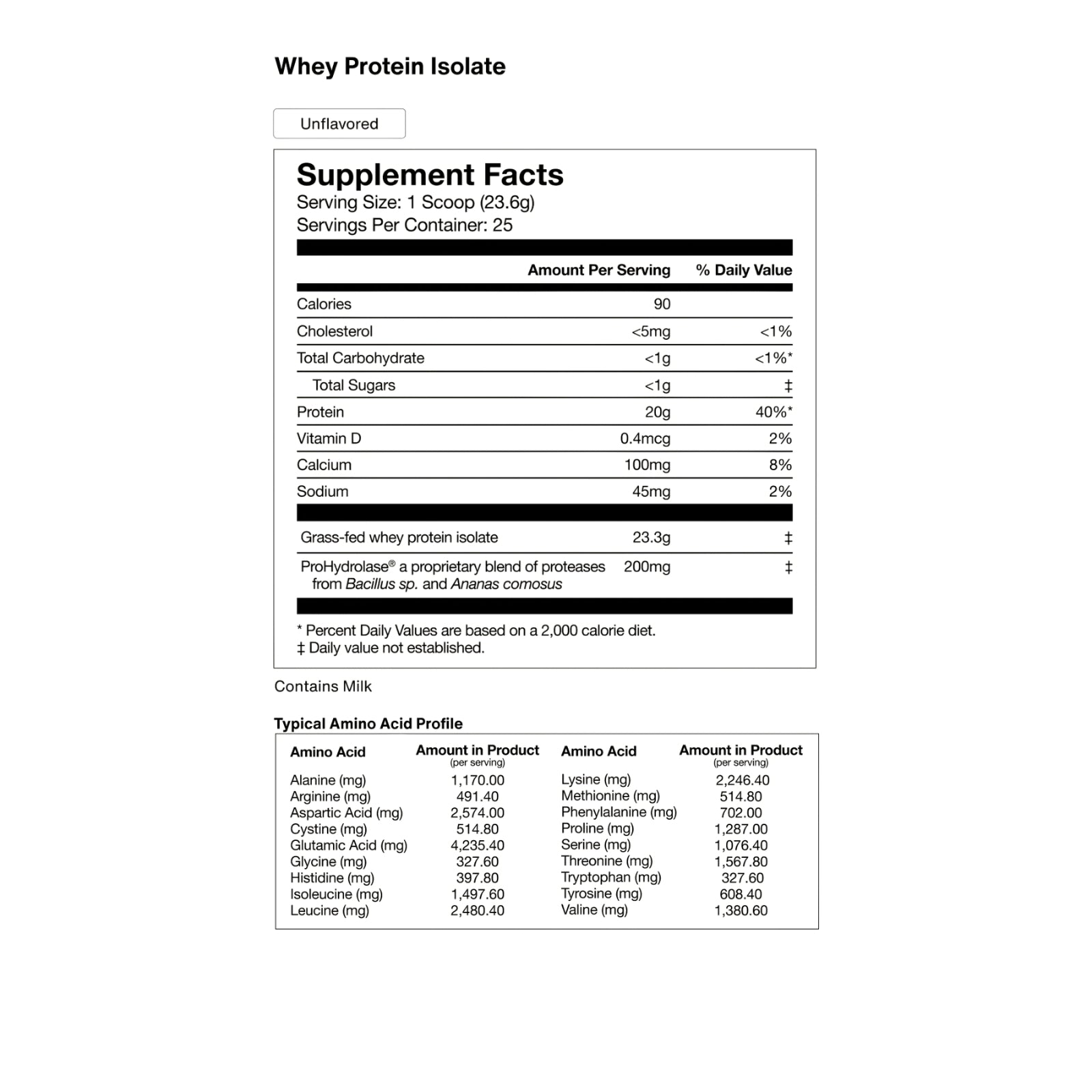 Momentous, Whey Protein Isolate, Unflavored, 1.3lb (590g) UPC 850030796134 | Hilife Vitamins