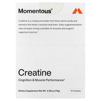 Momentous, Creatine, 15 Packets, 0.18 oz (5 g) Each UPC 850030796387 | Hilife Vitamins
