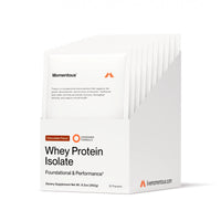 Momentous, Whey Protein Isolate, Chocolate Flavor, 10 Packets, 26.2g Each UPC 850030796653 | Hilife Vitamins