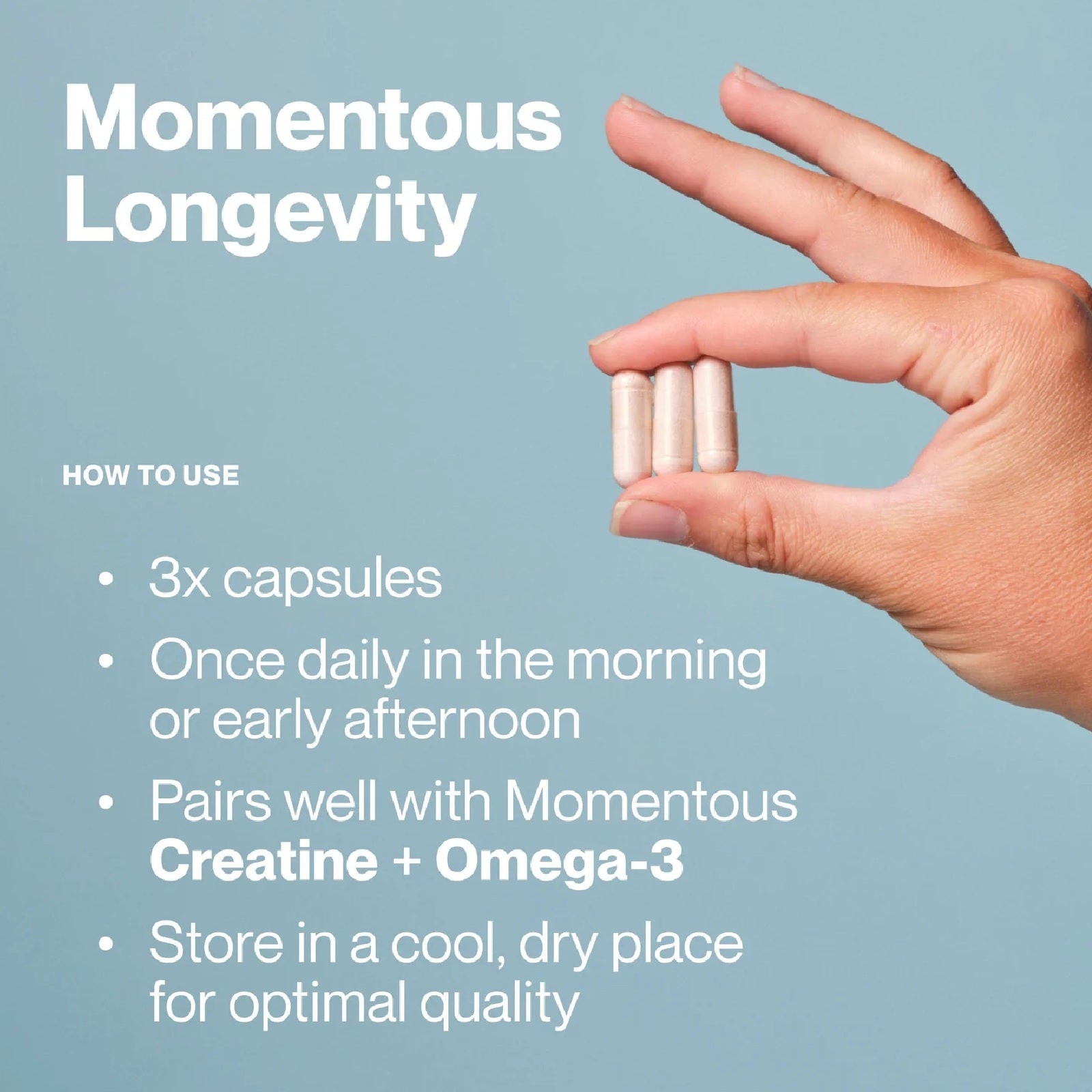 Momentous, Longevity, 90 Capsules UPC 850030796967 | Hilife Vitamins