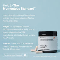 Momentous, Longevity, 90 Capsules UPC 850030796967 | Hilife Vitamins