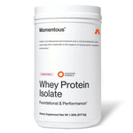 Momentous, Whey Protein Isolate, Strawberry Flavor, 1.36lb (617.5g) UPC 850072768106 | Hilife Vitamins