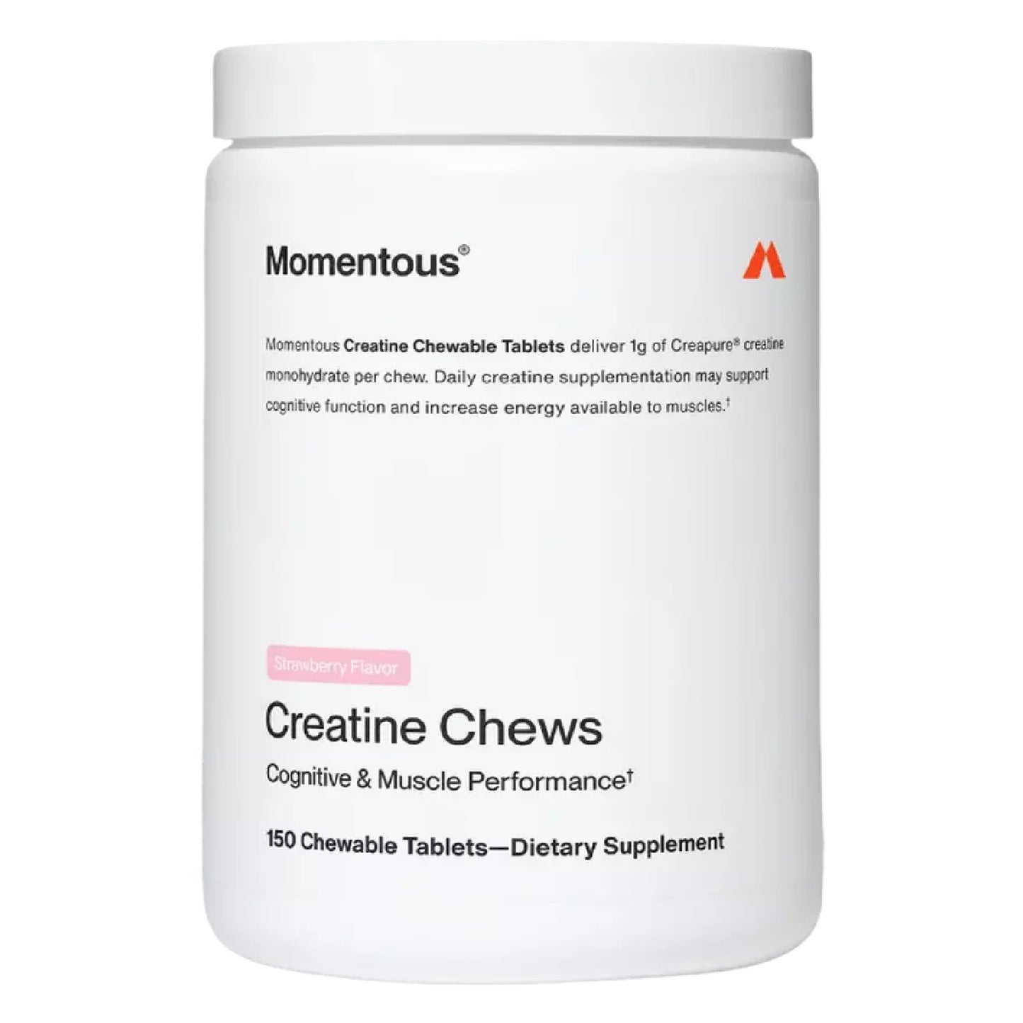 Momentous, Creatine Chews, Strawberry Flavor, 150 Chewable Tablets UPC 850072768540 | Hilife Vitamins