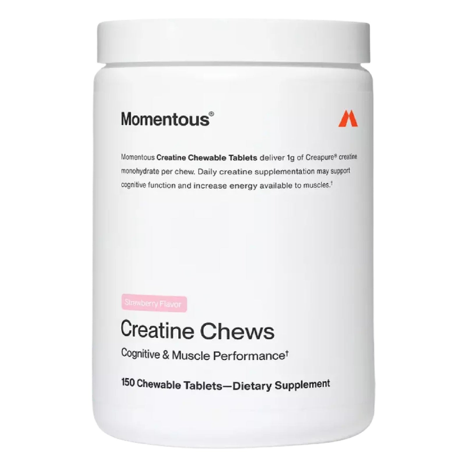 Momentous, Creatine Chews, Strawberry Flavor, 150 Chewable Tablets UPC 850072768540 | Hilife Vitamins