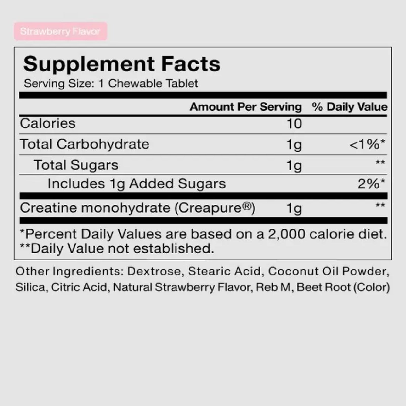 Momentous, Creatine Chews, Strawberry Flavor, 150 Chewable Tablets UPC 850072768540 | Hilife Vitamins