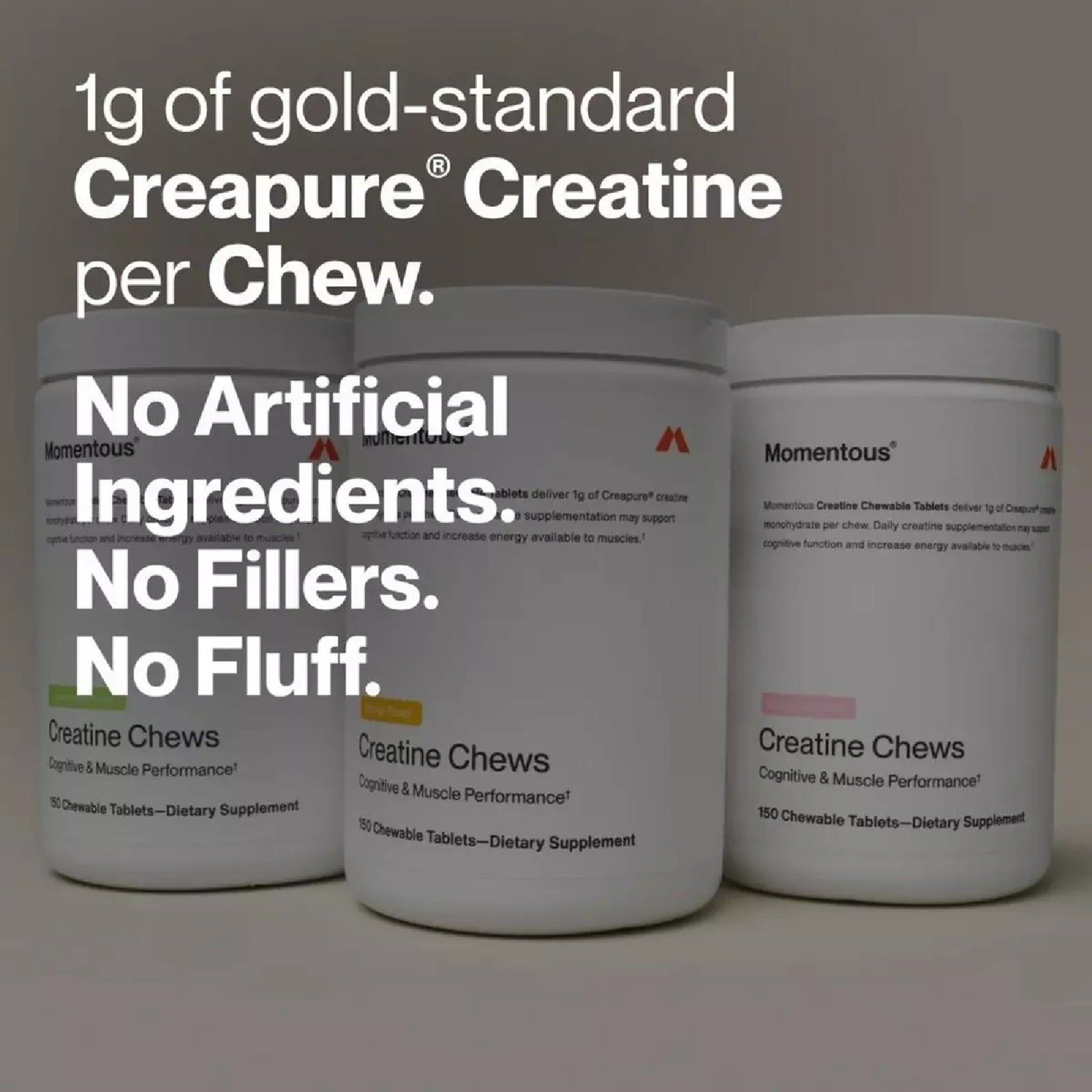Momentous, Creatine Chews, Strawberry Flavor, 150 Chewable Tablets UPC 850072768540 | Hilife Vitamins