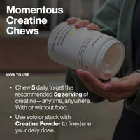 Momentous, Creatine Chews, Strawberry Flavor, 150 Chewable Tablets UPC 850072768540 | Hilife Vitamins