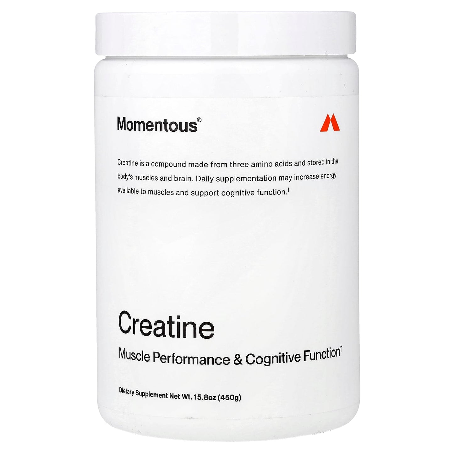 Momentous, Creatine, 15.8oz (450g) UPC 850243008796 | Hilife Vitamins