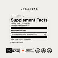 Momentous, Creatine, 15.8oz (450g) UPC 850243008796 | Hilife Vitamins