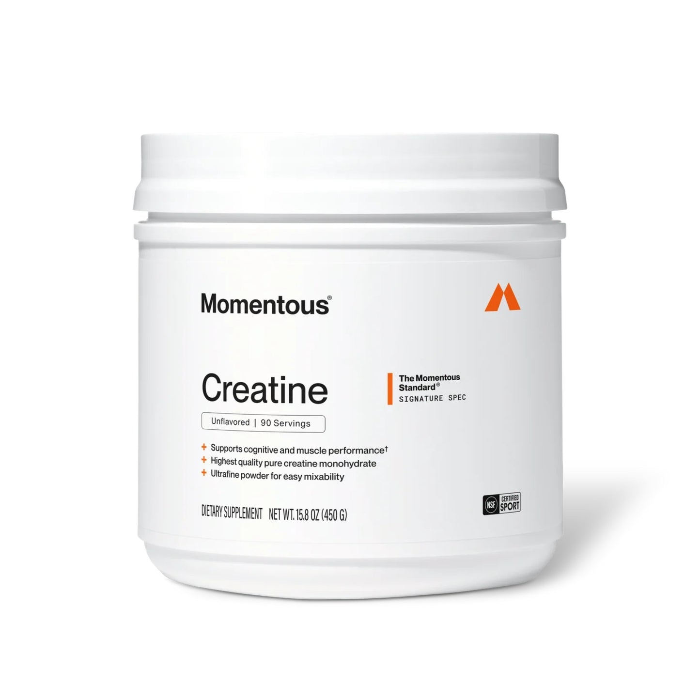 Momentous, Creatine, 15.8oz (450g) UPC 850243008796 | Hilife Vitamins