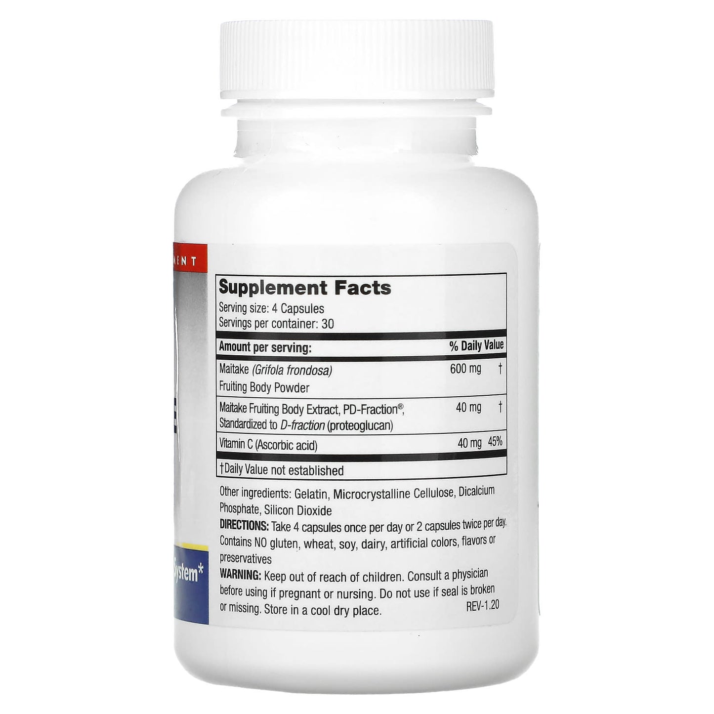Mushroom Wisdom, Maitake D-Fraction Standard, 120 Capsules UPC 791014104104 | Hilife Vitamins