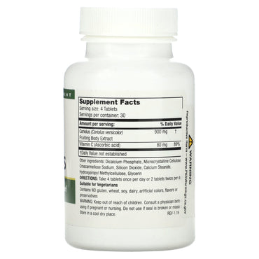 Mushroom Wisdom, Super Coriolus Turkey Tail, 120 Tablets UPC 791014109055 | Hilife Vitamins