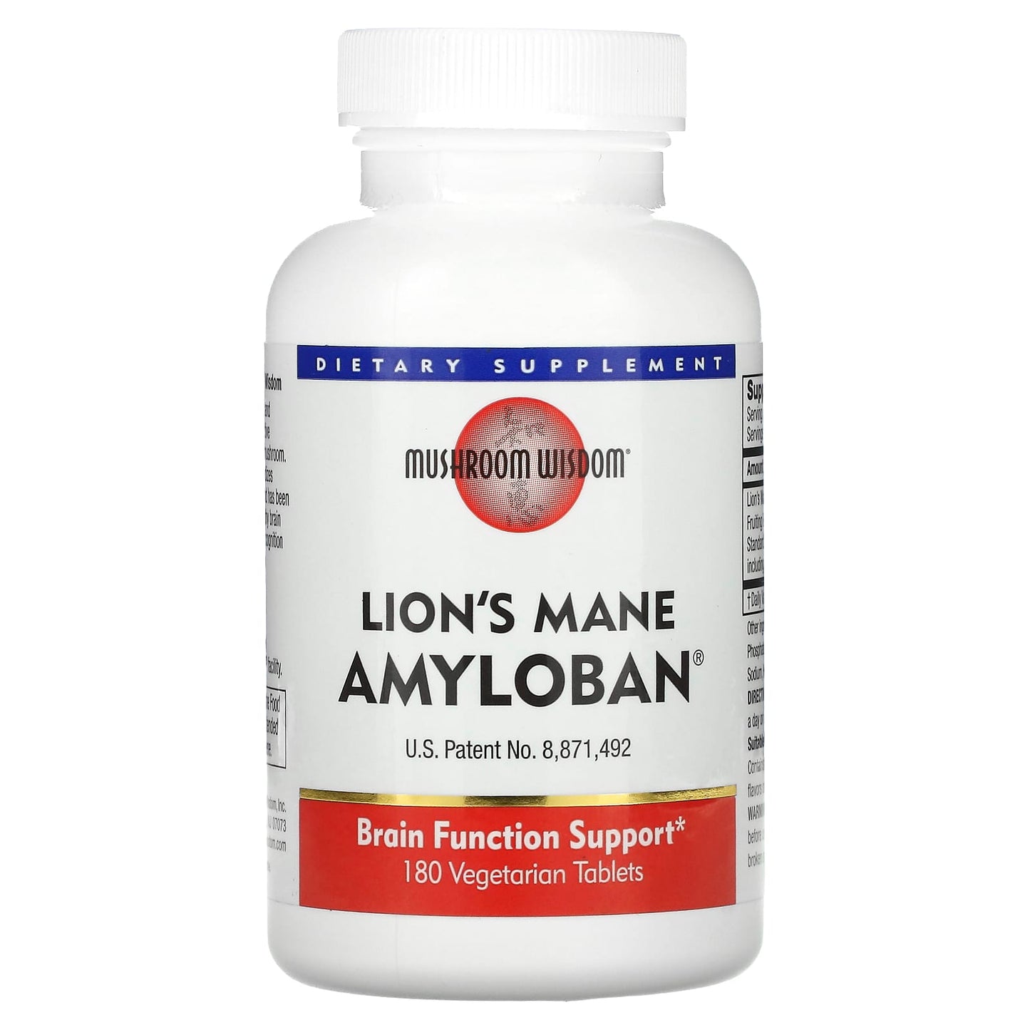 Mushroom Wisdom, Amyloban 3399 180, 180 Tablets UPC 791014309004 | Hilife Vitamins