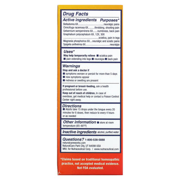 Natra-Bio, NerveFix Sciatica, 1 Oz Liquid UPC 371400506011 | HiLife Vitamins