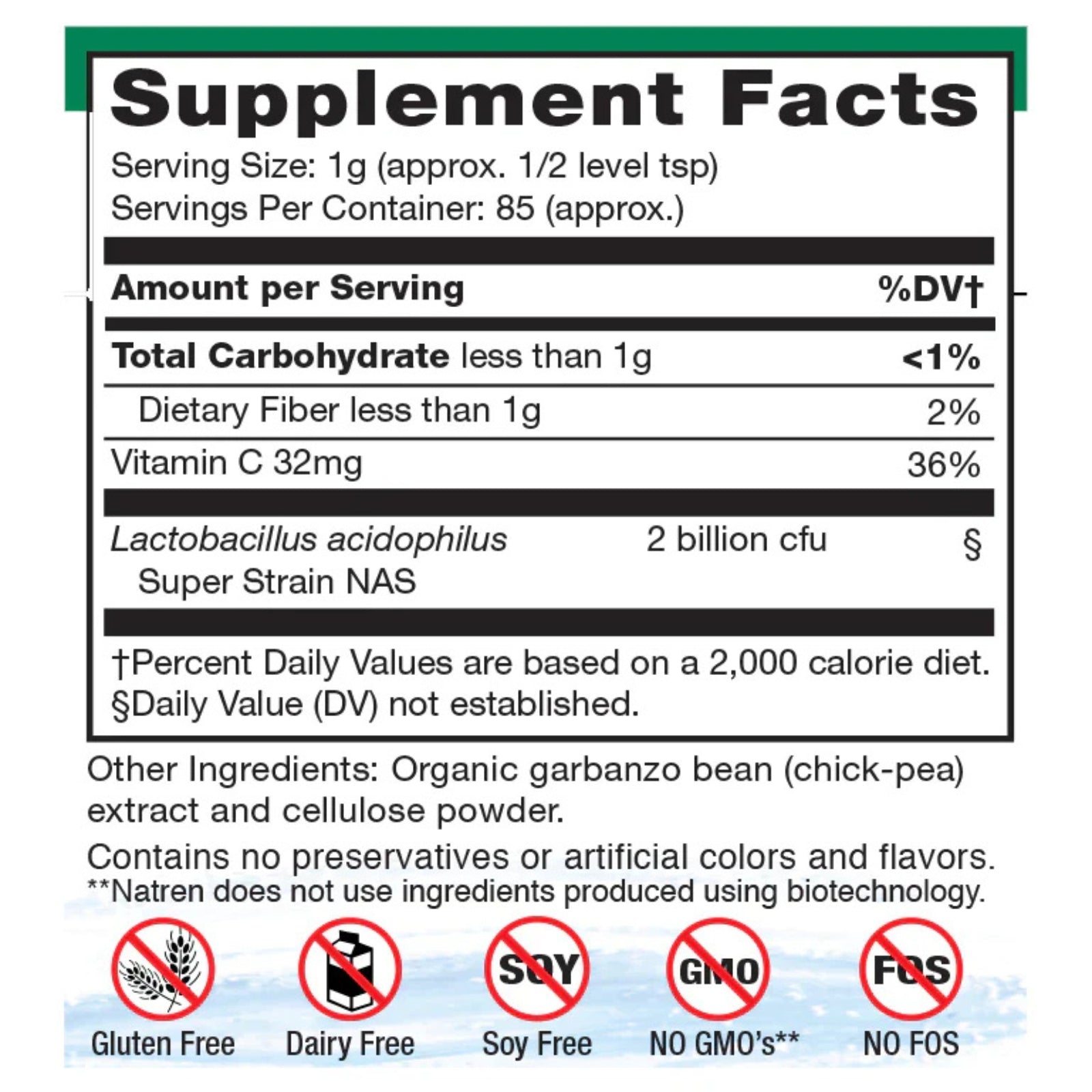 Natren, Megadophilus, Dairy Free, 3.0oz (85.05g) - 052557703002 | Hilife Vitamins