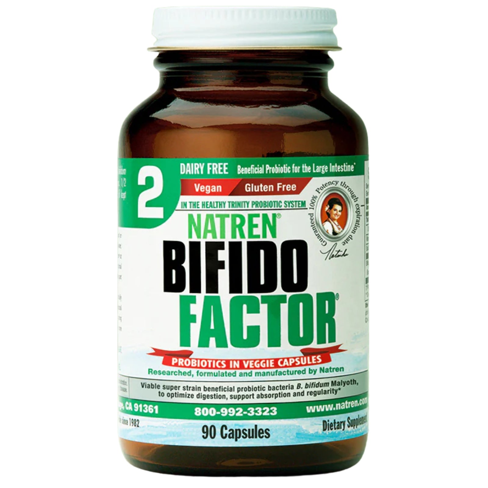 Natren, Bifido Factor, Dairy Free, 90 Capsules - 052557850904 | Hilife Vitamins