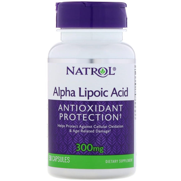 Natrol, Alpha Lipoic Acid 300 mg, 50 Capsules - 047469003128 | Hilife Vitamins