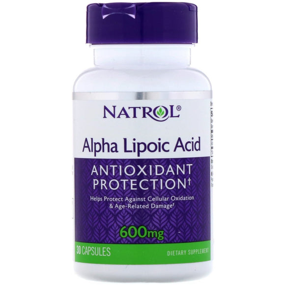 Natrol, Alpha Lipoic Acid 600 mg, 30 Capsules - 047469044725 | Hilife Vitamins