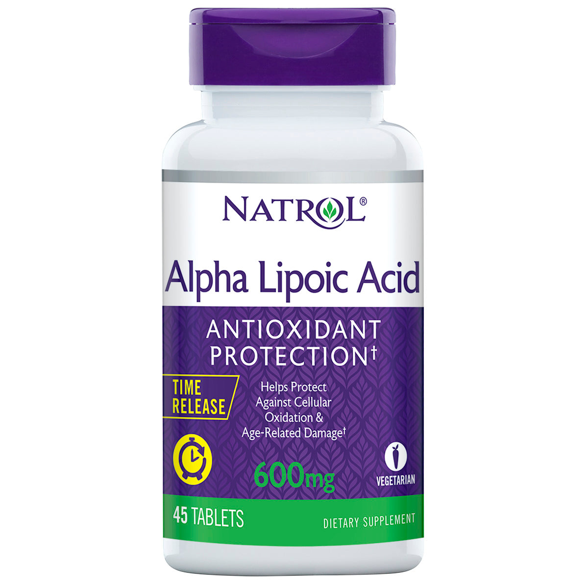 Natrol, Alpha Lipoic Acid Time Released, 600 mg, 45 Tablets UPC 047469052294 | HiLife Vitamins