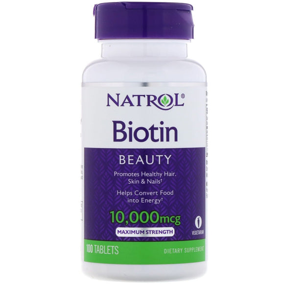 Natrol, Biotin 10,000 Mcg, 100 Tablets - 047469053963 | Hilife Vitamins