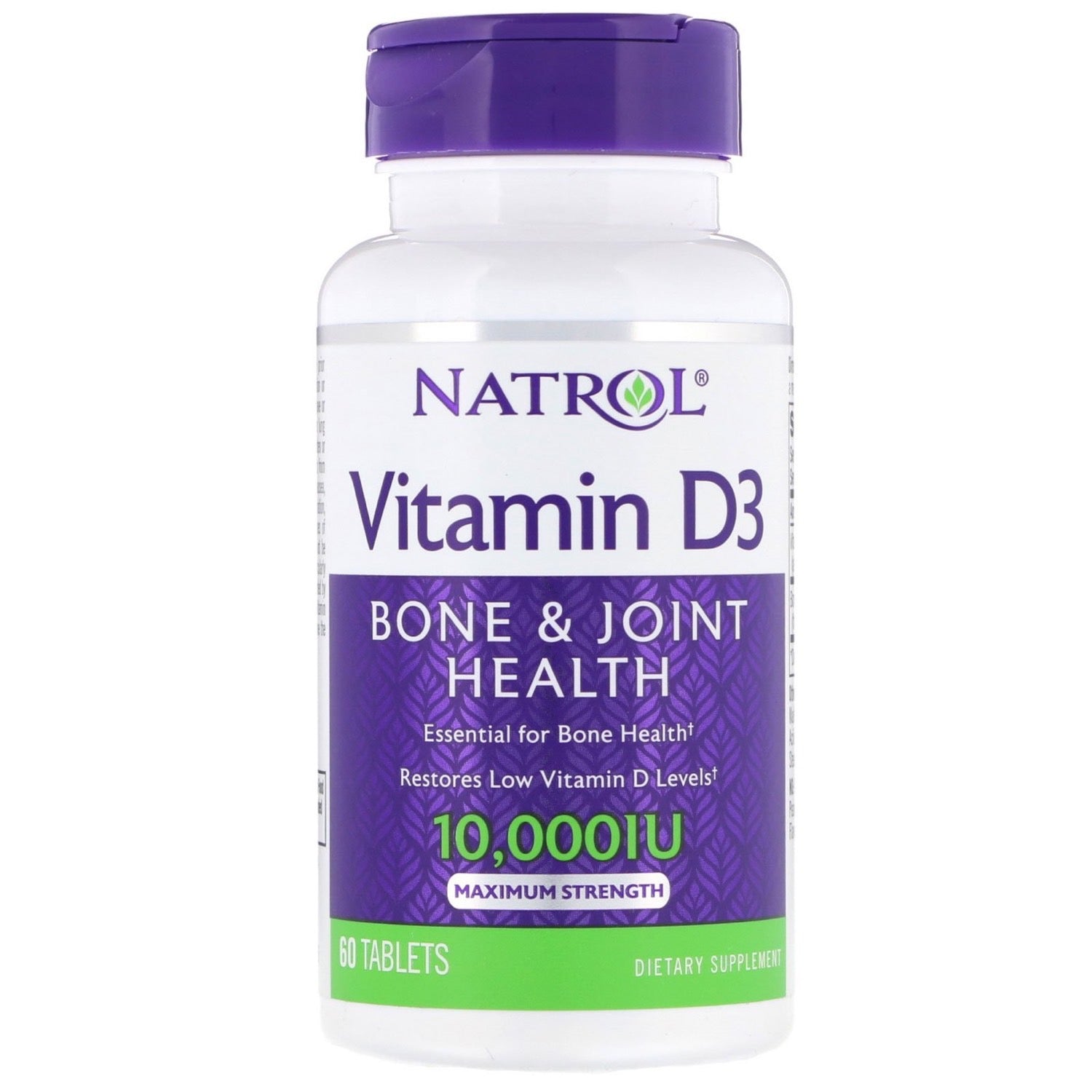 Natrol, Vitamin D3 10,000 IU, 60 Tablets UPC 047469060145 | HiLife Vitamins