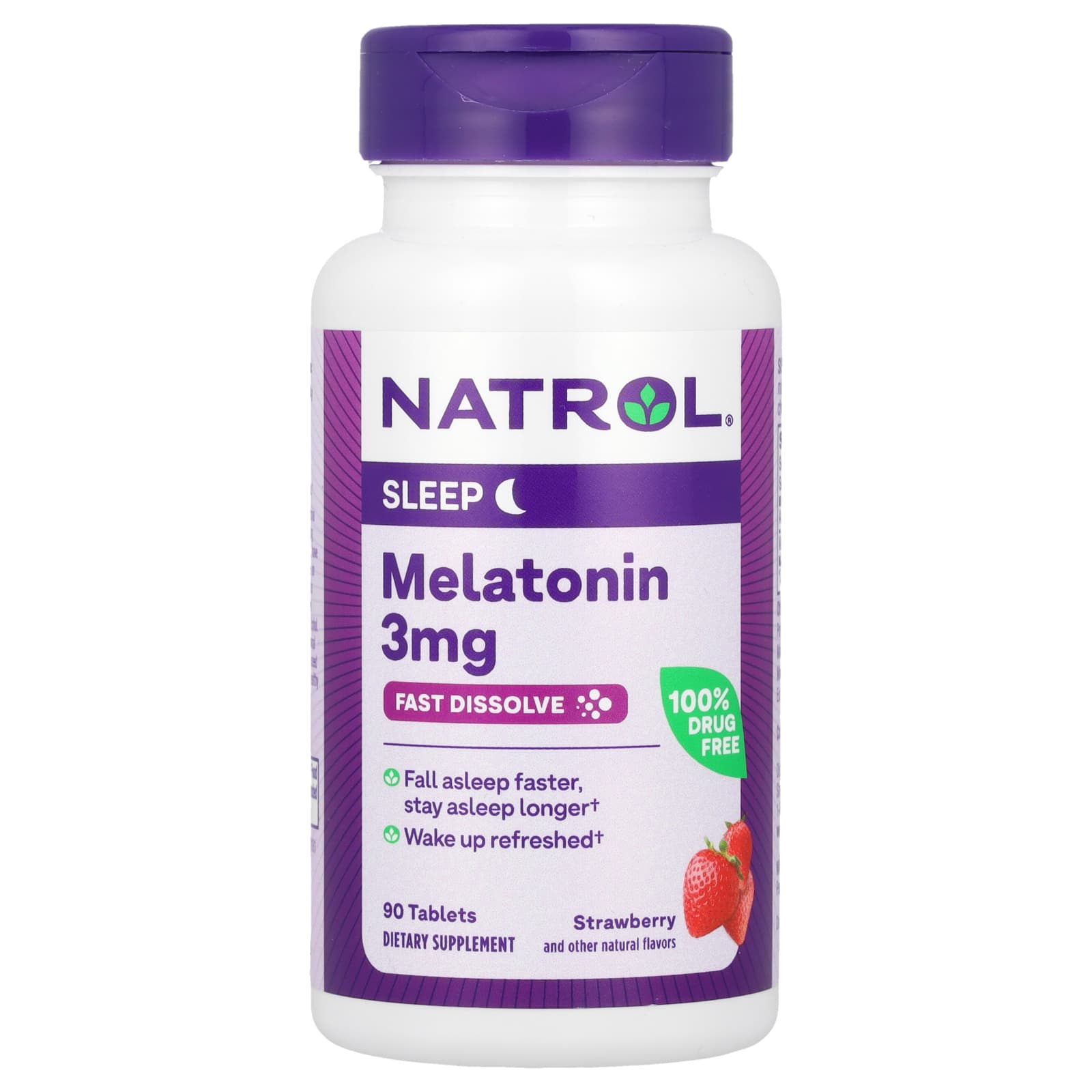Natrol, Melatonin 3 mg Fast Dissolve, 90 Tablets UPC 047469060763 | Hilife Vitamins