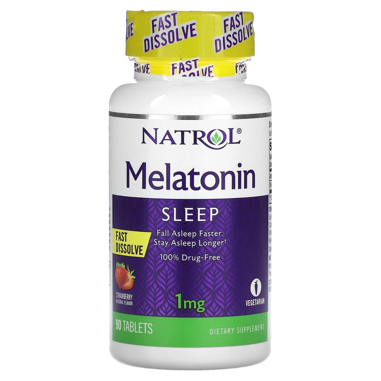 Natrol, Melatonin 1mg Fast Dissolve, 90 Tablets UPC 047469063245 | Hilife Vitamins