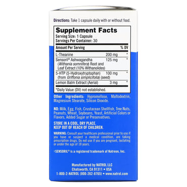 Natrol, Relaxia Ultimate Calm, 30 Capsules UPC 047469074135 | HiLife Vitamins