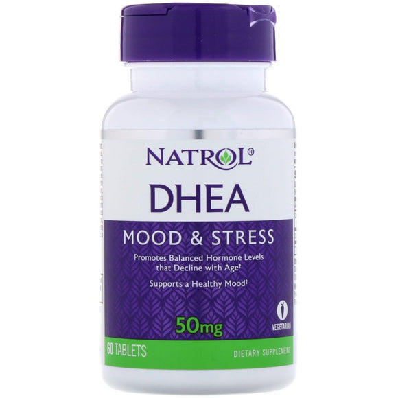 Natrol, DHEA, 50 mg, 60 Tablets - 047469161064 | Hilife Vitamins