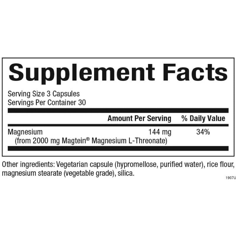 Natural Factors, RegenerLife, Targeted Magnesium, Magnesium L-Threonate, 90 Vegetarian Capsules UPC 068958019079