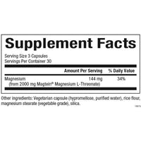 Natural Factors, RegenerLife, Targeted Magnesium, Magnesium L-Threonate, 90 Vegetarian Capsules UPC 068958019079