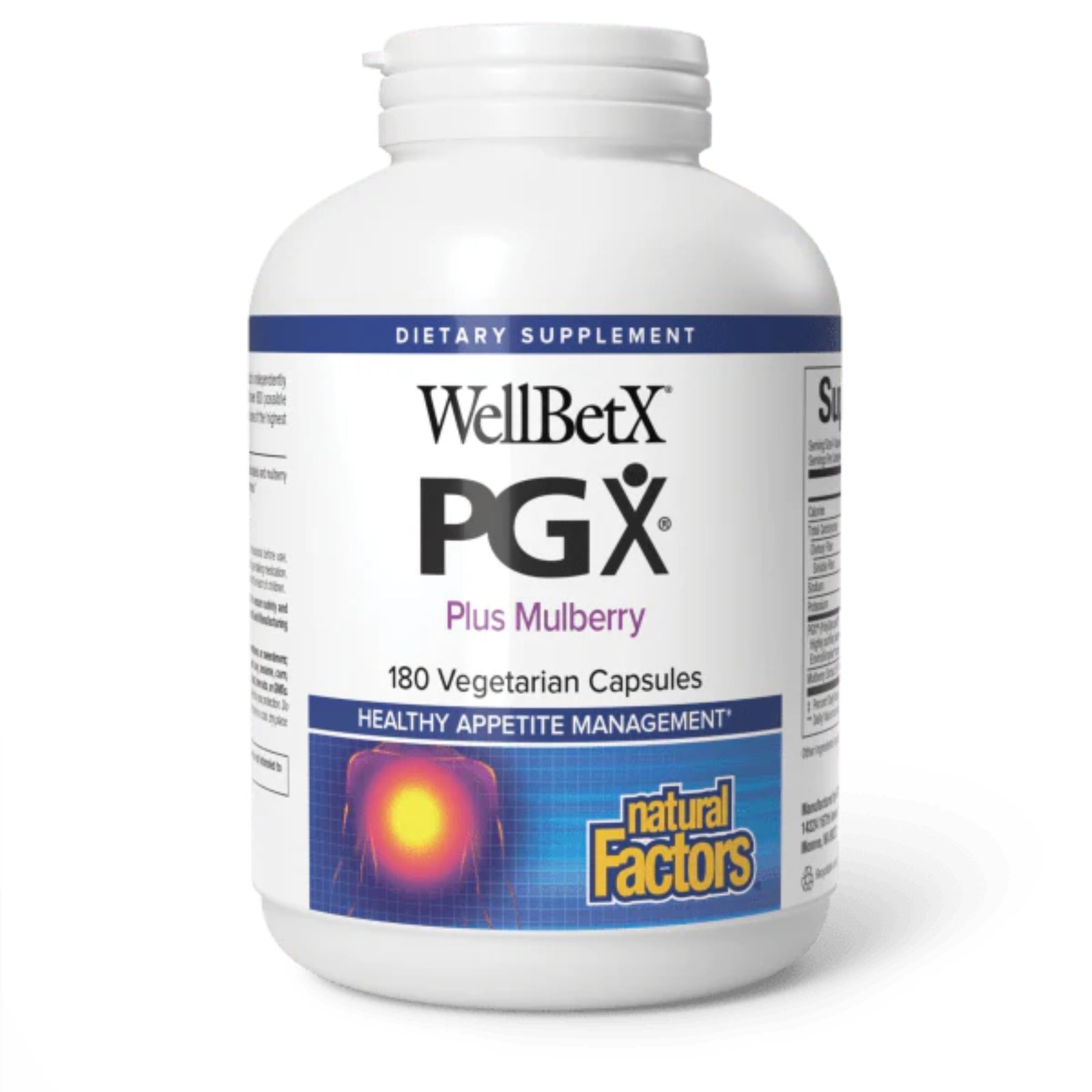 Natural Factors, WellBetX PGX, Plus Mulberry, 180 Vegetarian Capsules UPC 068958035505 | HiLife Vitamins