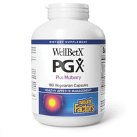Natural Factors, WellBetX PGX, Plus Mulberry, 180 Vegetarian Capsules UPC 068958035505 | HiLife Vitamins